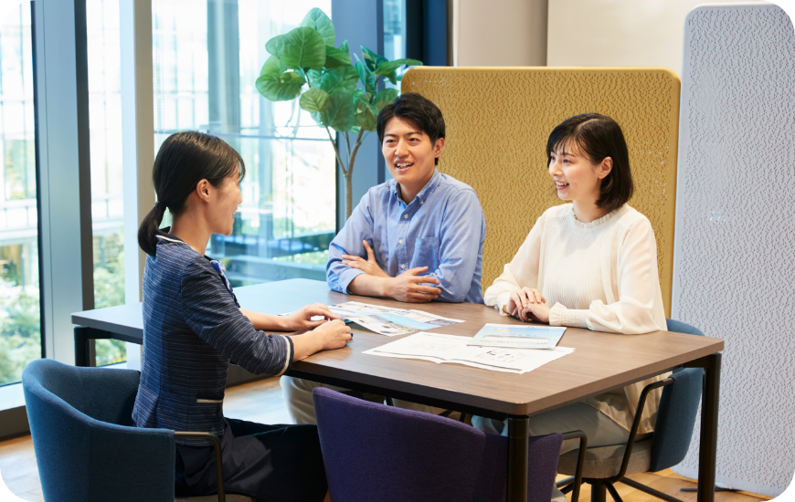 来館して製品を見ながら相談